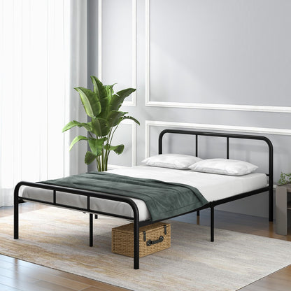 Costway Modern Metal Platform Bed with Headboard Footboard and Noise-free Heavy-duty Mattress