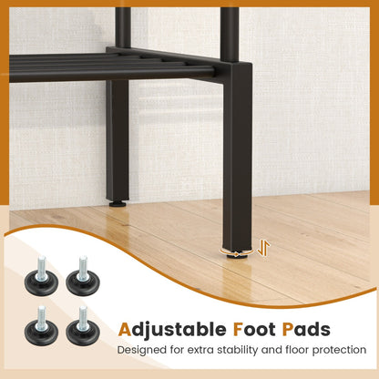 Costway Double Rod Clothes Garment Rack with Adjustable Heights for Bedroom