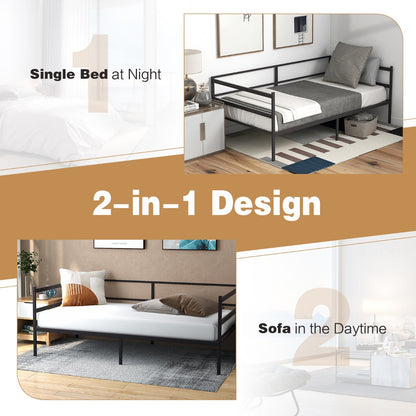 Single Size Metal Daybed Frame for Living Room and Guest Room
