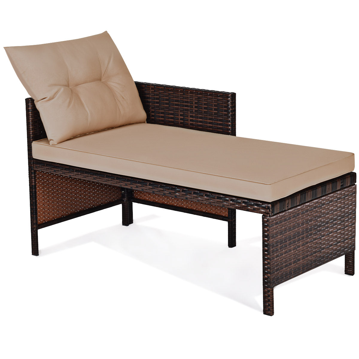 Outdoor sectional sofa set features warm tones and elegant woven details for modern home decor