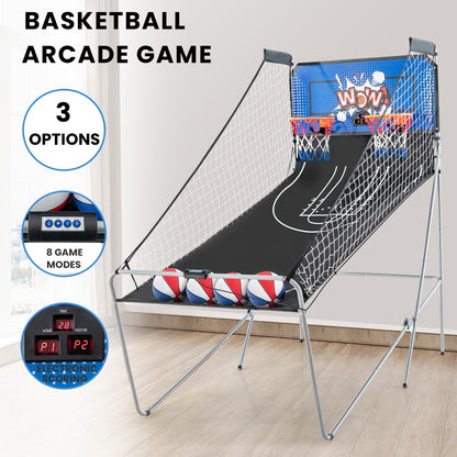 Dual Shot Basketball Arcade Game with 8 Game Modes &amp; Arcade Sound-Blue