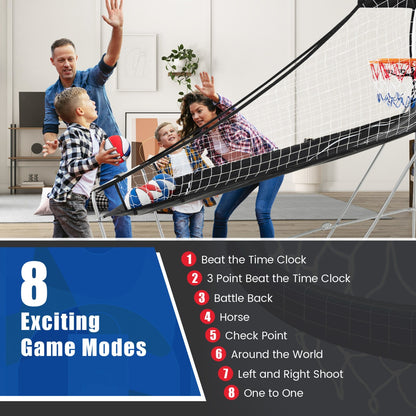 Dual Shot Basketball Arcade Game with 8 Game Modes &amp; Arcade Sound-Blue