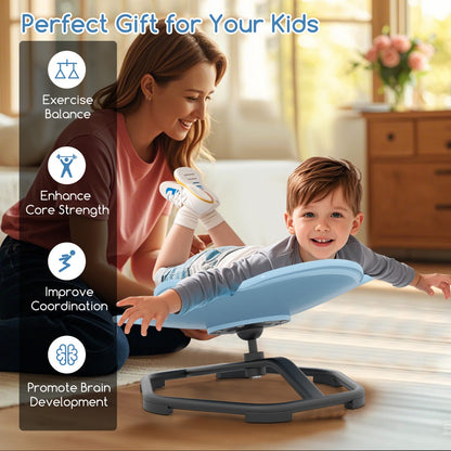 Elephant Sensory Swivel Chair with Non-Slip Metal Base for Autistic Kids-Blue