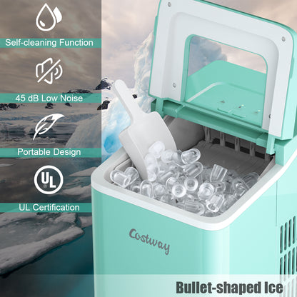 Countertop Ice Maker with Removable Basket for Home