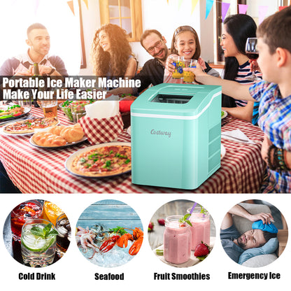 Countertop Ice Maker with Removable Basket for Home