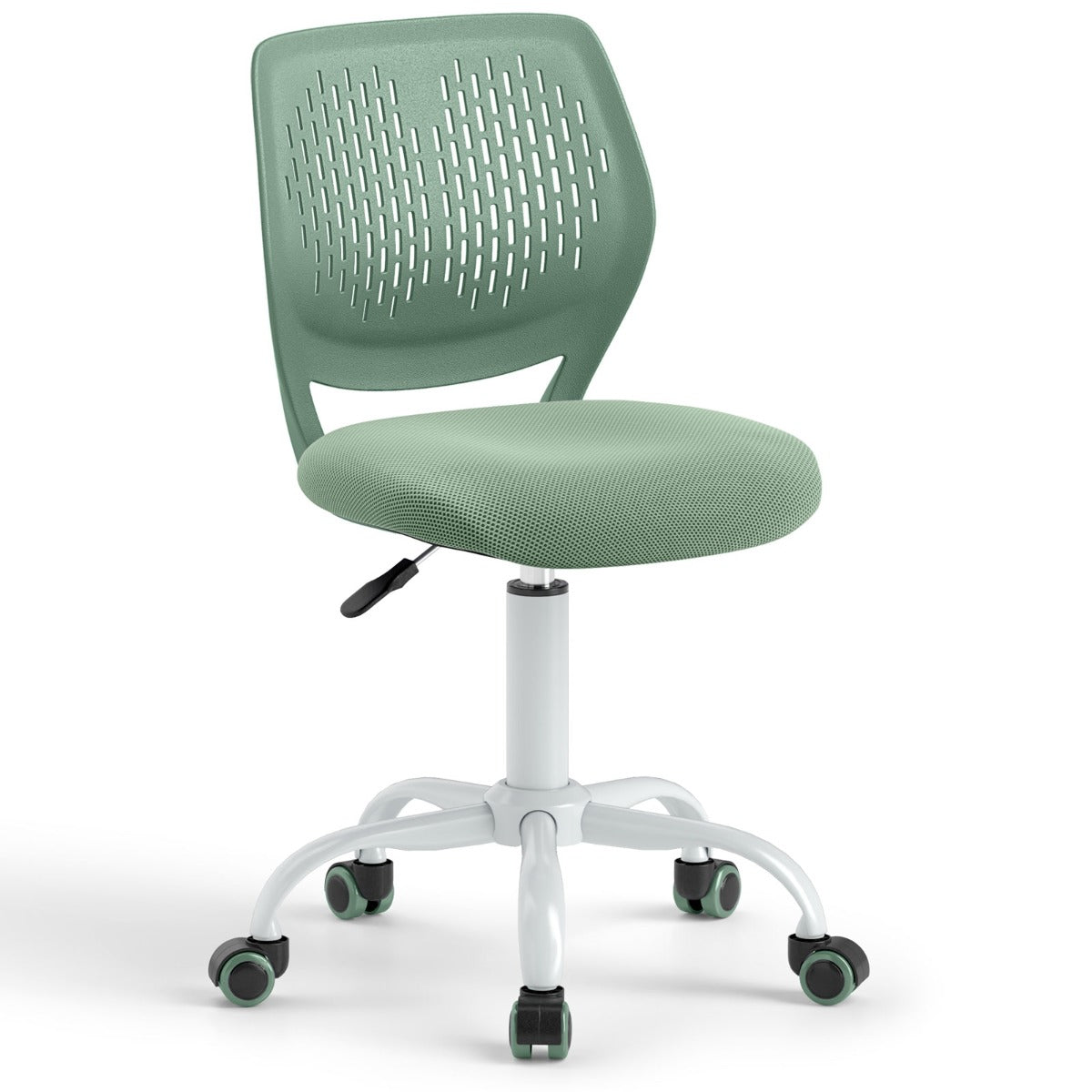 Ergonomic Children Study Chair with Adjustable Height for Boys Girls Teens-Light Green