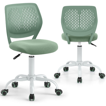 Ergonomic Children Study Chair with Adjustable Height for Boys Girls Teens-Light Green