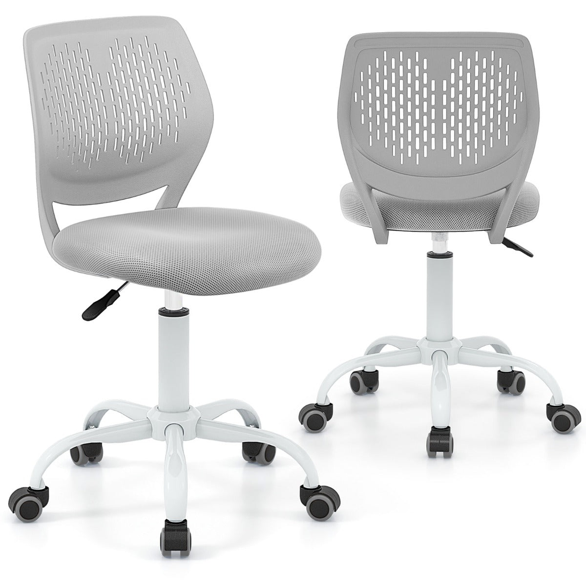 Ergonomic Children Study Chair with Adjustable Height for Boys Girls Teens-Grey