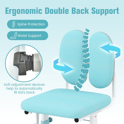 Height-adjustable Ergonomic Kids Desk Chair Children Study Chair-Blue