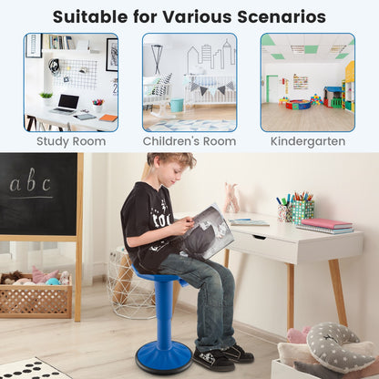 Costway Ergonomic Wobble Stool with Adjustable Height-Navy