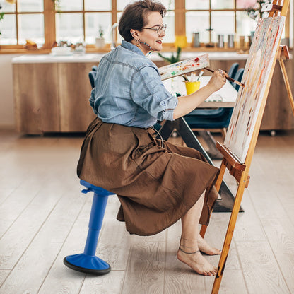 Costway Ergonomic Wobble Stool with Adjustable Height-Navy