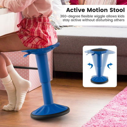 Costway Ergonomic Wobble Stool with Adjustable Height-Navy