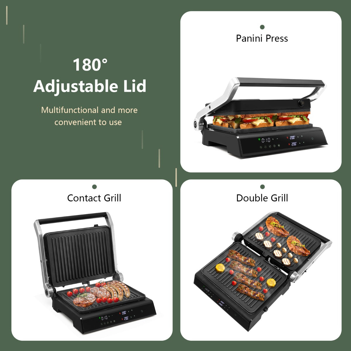 Anti-scalding handle and removable parts provide convenient, safer everyday indoor cooking