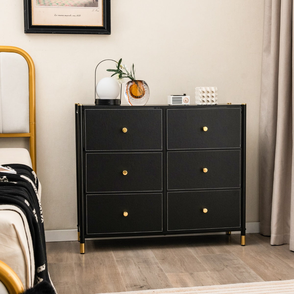 Fabric Dresser Tower with 6 Drawers for Living Room/Closet/Hallway/Nursery