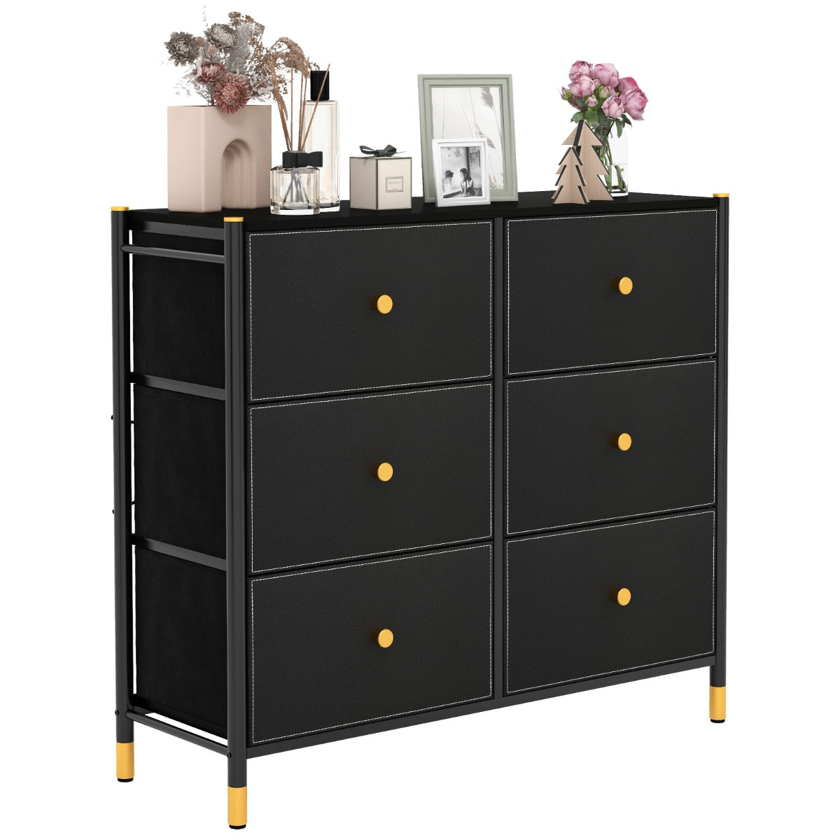 Fabric Dresser Tower with 6 Drawers for Living Room/Closet/Hallway/Nursery