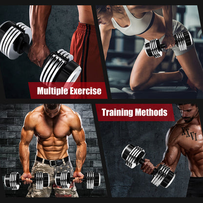 Adjustable Weight Bench with 12KG Adjustable Dumbbell Set