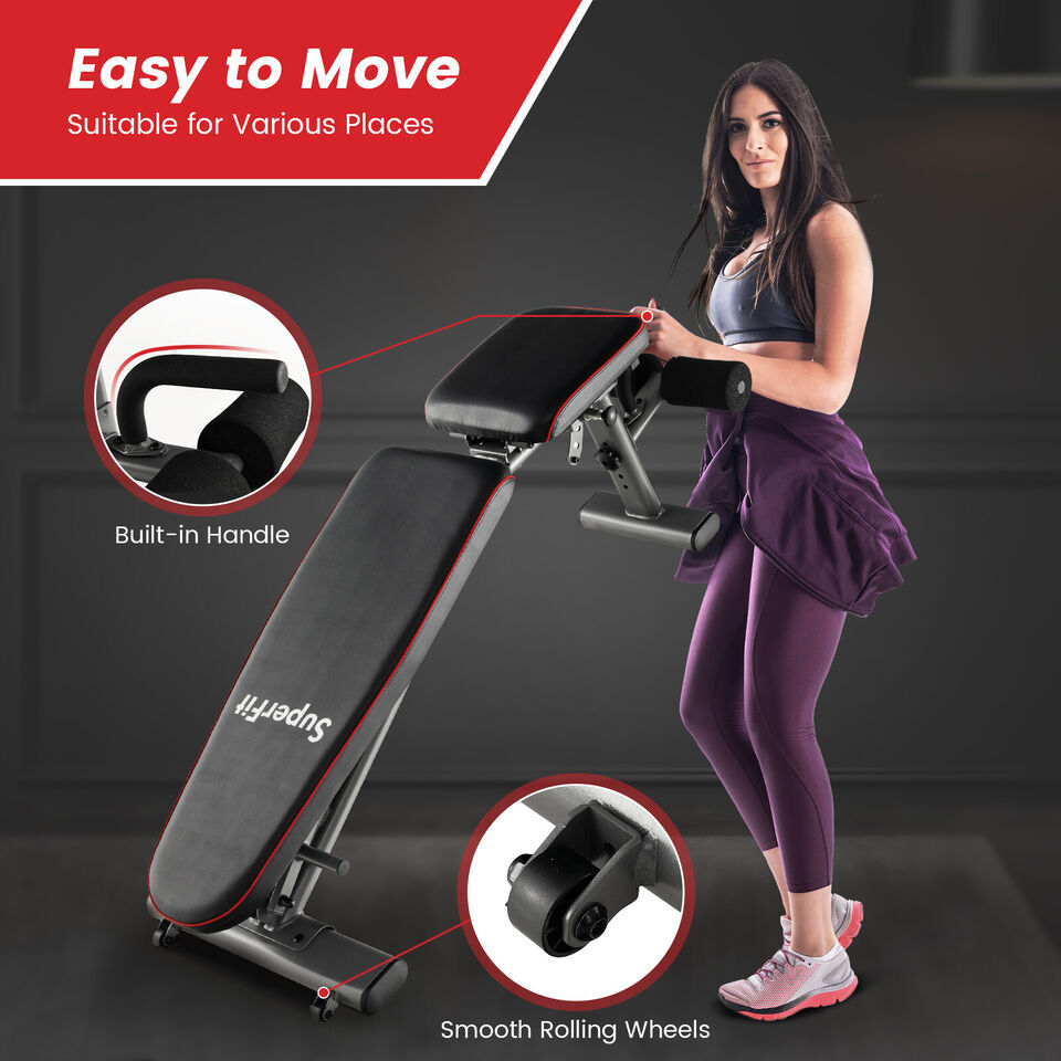 Adjustable Weight Bench with 12KG Adjustable Dumbbell Set