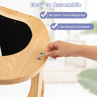 Wood Rocking Posture Chair with Soft Cushion for Home Office