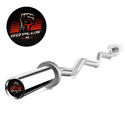 1.2m Olympic EZ Curl Bar, Copper Sleeves, 180kg Capacity, Non-Slip Grip