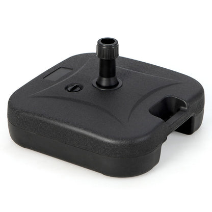 Costway Fillable Patio Umbrella Base Stand Umbrella Holder Fit 38 mm Umbrella Poles-Black