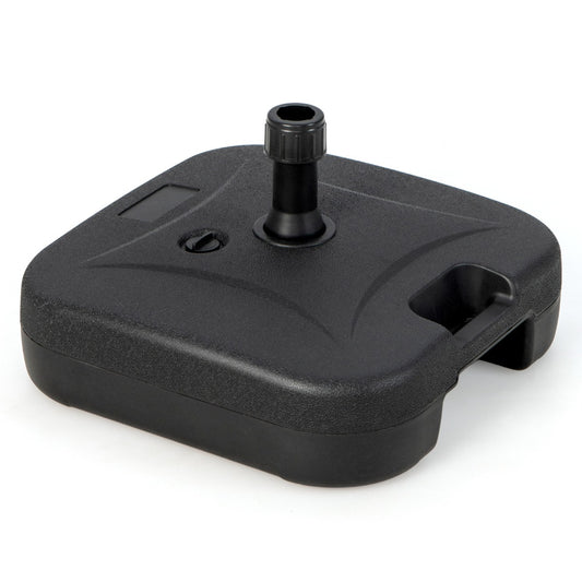 Costway Fillable Patio Umbrella Base Stand Umbrella Holder Fit 38 mm Umbrella Poles-Black
