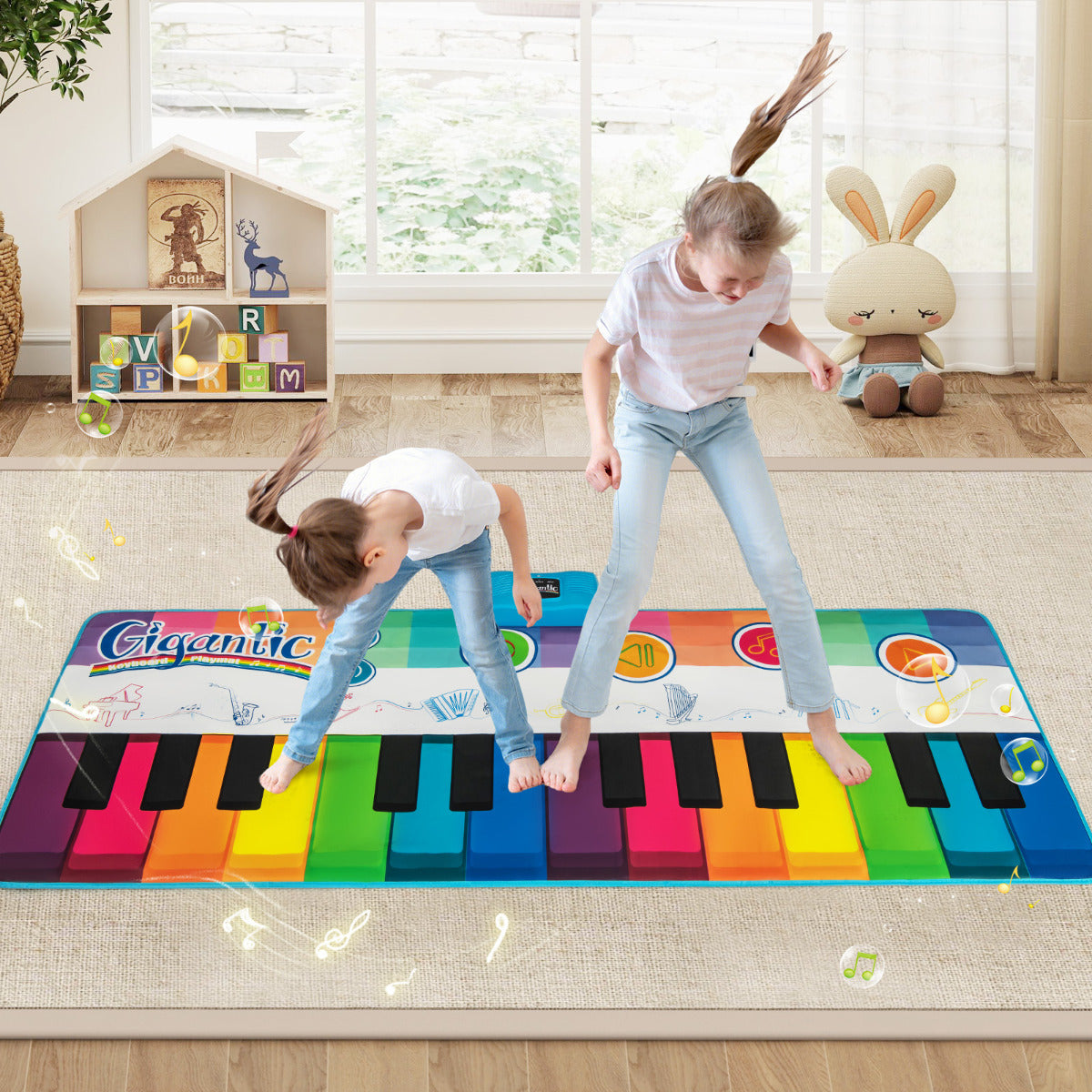 Floor Piano Dance Mat for Kids with 8 Instrument Sounds