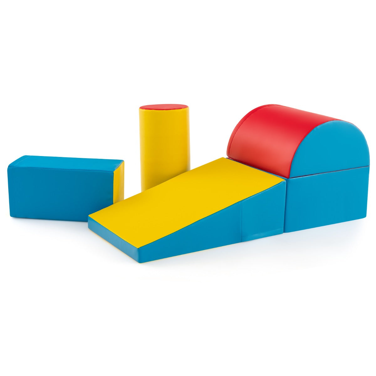 Kid Crawl Climb Foam Shapes Playset for Toddler-Red