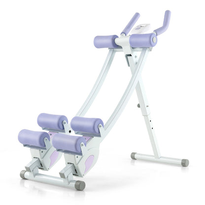 Foldable Ab Machine Core and Abdominal Workout Trainer-Purple