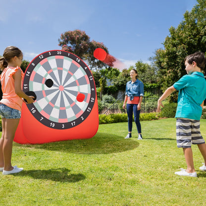 Costway Foldable and Portable Large Dart Board for Kids-Red