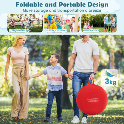 Costway Foldable and Portable Large Dart Board for Kids-Red