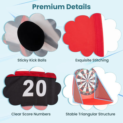 Costway Foldable and Portable Large Dart Board for Kids-Red
