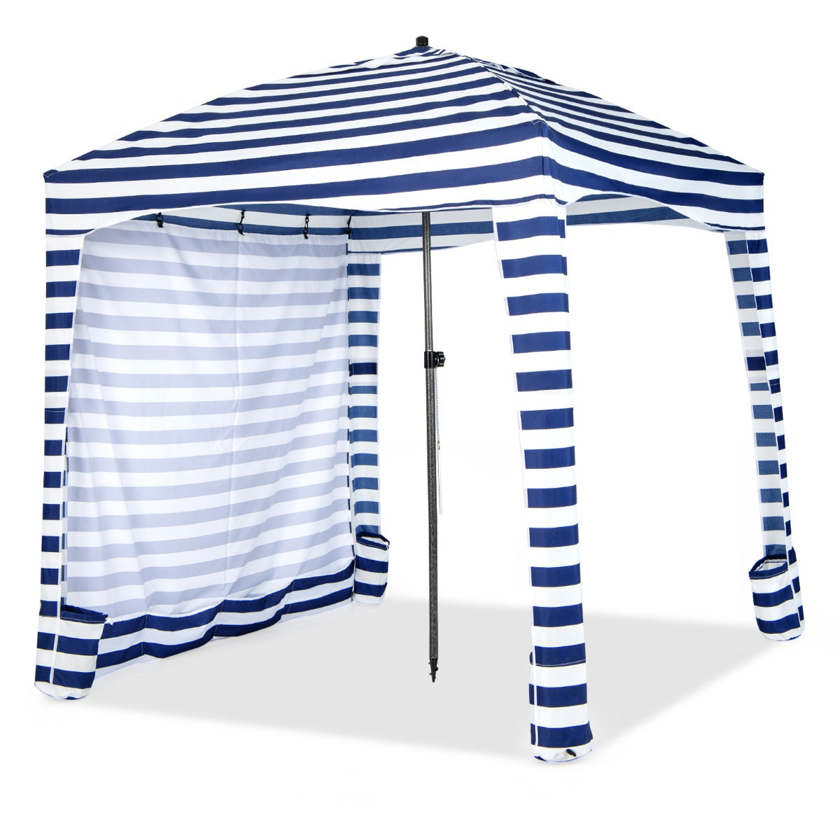 1.8 X 1.8M Foldable Beach Cabana Tent with Carrying Bag and Detachable Sidewall