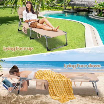 Two-position footrest on the patio chaise lounge helps relax and elevate your legs comfortably