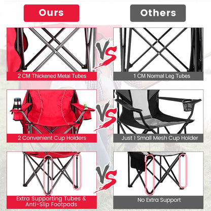 Portable lawn chair folds quickly into a compact size for convenient storage and transport