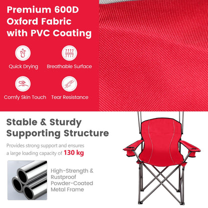 Included carrying bag makes the outdoor chair easy to take camping, fishing, or to the beach