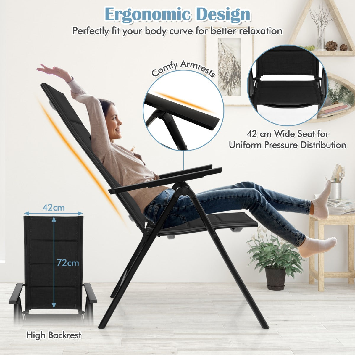 Quick-drying sponge padding and resilient mesh fabric provide comfort during extended outdoor use
