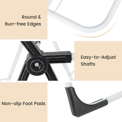 Costway  Folding Clothes Drying Rack with Height-Adjustable Wings