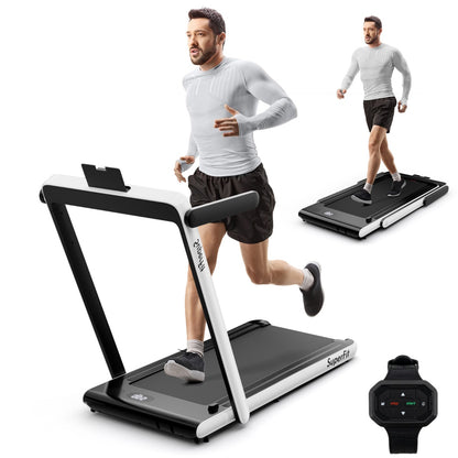 3HP Electric Running Machine with LED Display &amp;amp; Workout APP for Home-Black