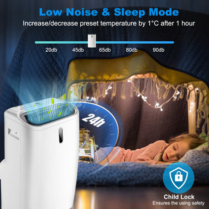 Removable washable filter makes maintenance simple for home, office, bedroom, and other indoor spaces