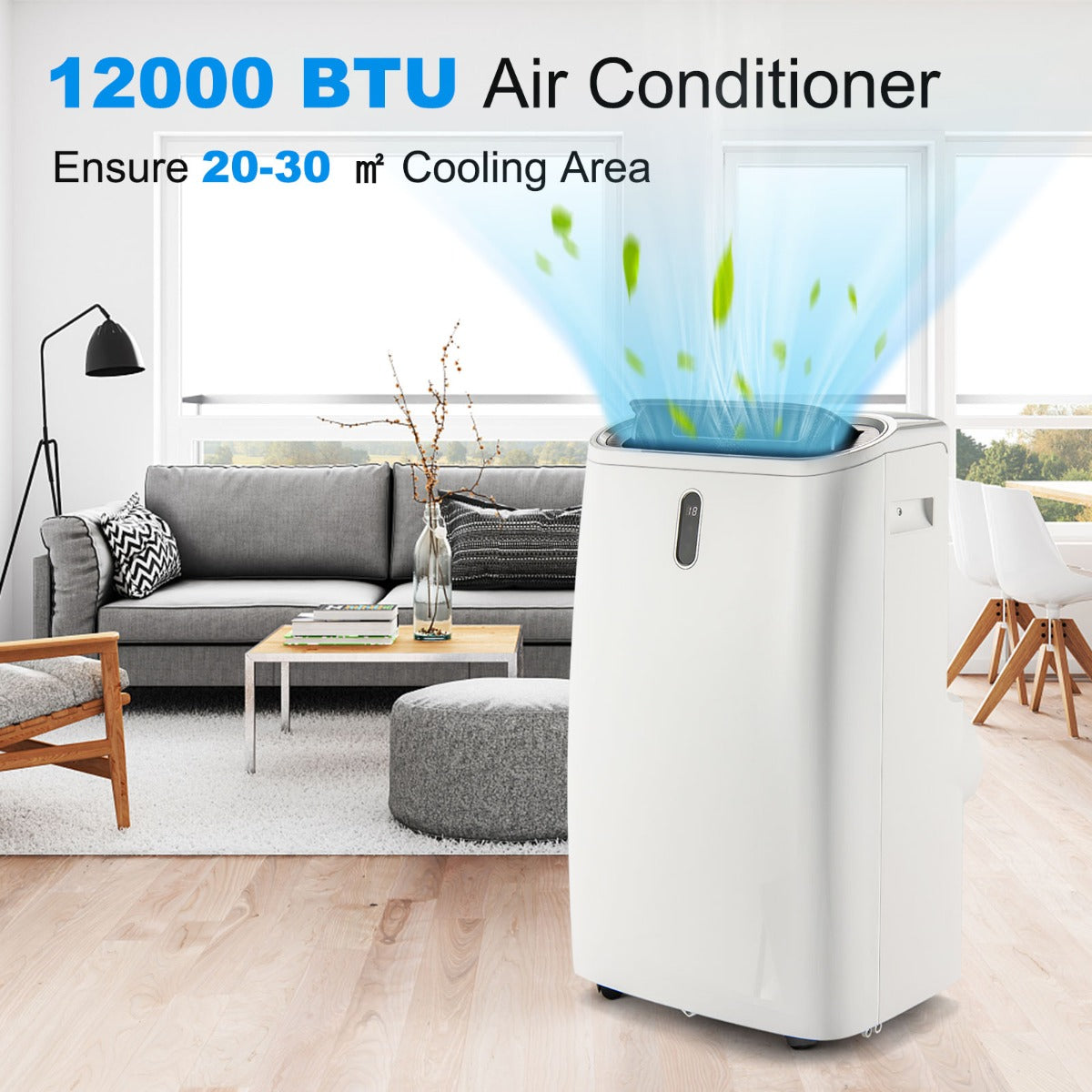 Quiet portable air conditioner includes sleep mode to maintain comfortable temperatures overnight