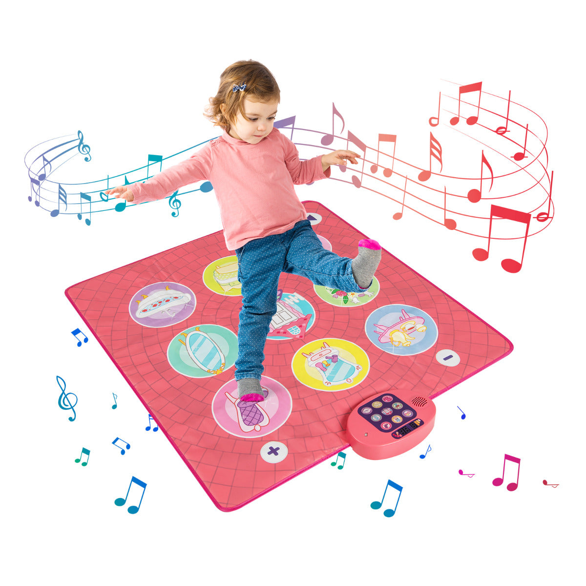 Fun Dance Mat for Kids with 5 Levels 9 Keyboard Sounds and 9 Demo Songs