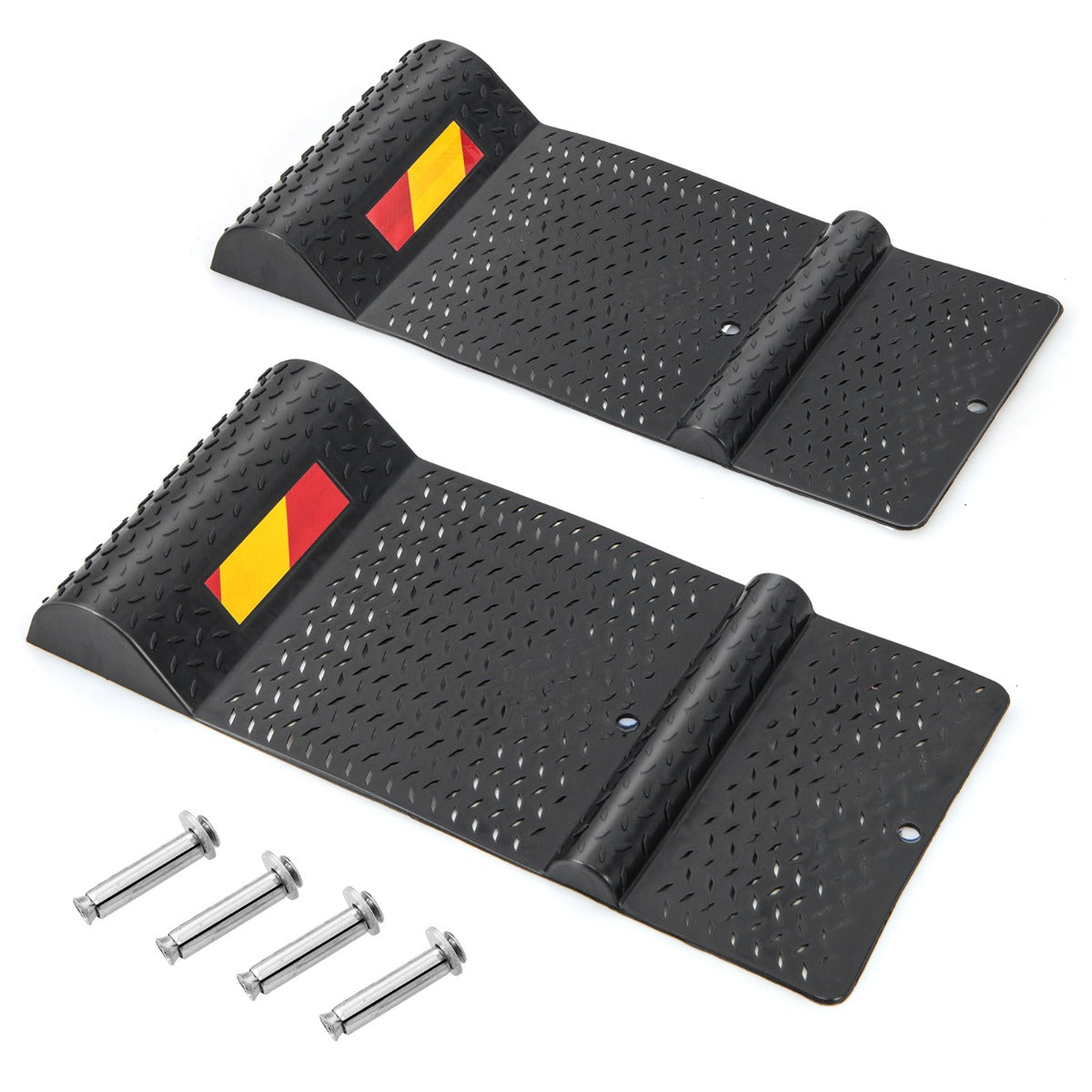 2 Pack Heavy Duty Wheel Stopper with 2 Mounting Method for Most Vehicle