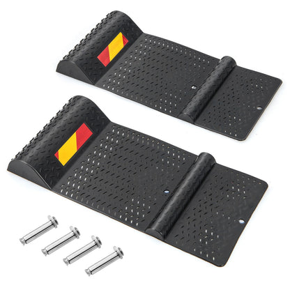 2 Pack Heavy Duty Wheel Stopper with 2 Mounting Method for Most Vehicle