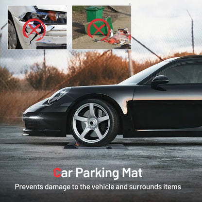 2 Pack Heavy Duty Wheel Stopper with 2 Mounting Method for Most Vehicle