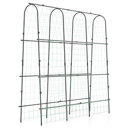 Garden Arched Trellis for Climbing Plants U-Shaped with Netting