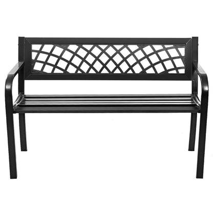 Heavy-duty steel garden seat supports up to 280 kg for reliable everyday use