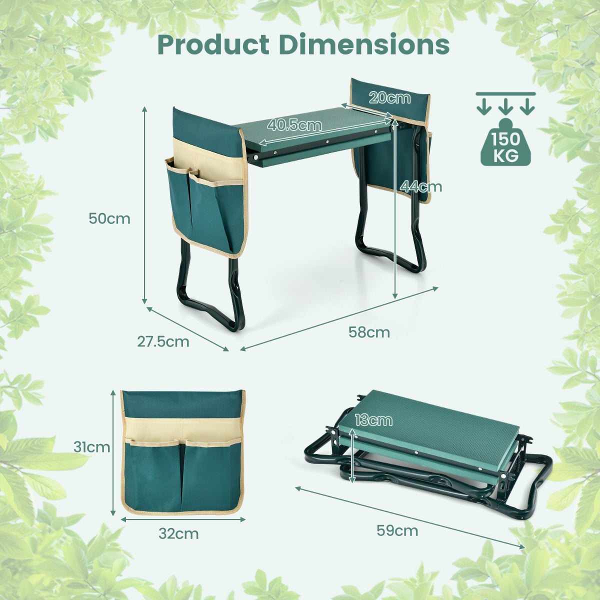 Foldable garden stool converts between a supportive kneeler and a convenient resting seat