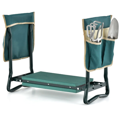 Garden kneeler seat helps keep users away from hard, dirty ground while working outdoors