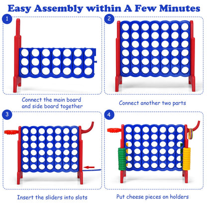 Jumbo 4-to-Score Giant Game Set for Kids-Red