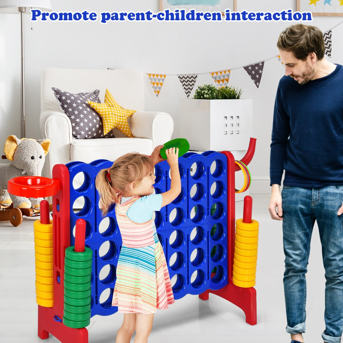 Jumbo 4-to-Score Giant Game Set for Kids-Red